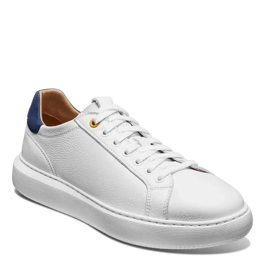 SAMUEL HUBBARD SUNSET SNEAKERS FOR MEN - LEATHER UPPER WHITE LEATHER 9.5 C